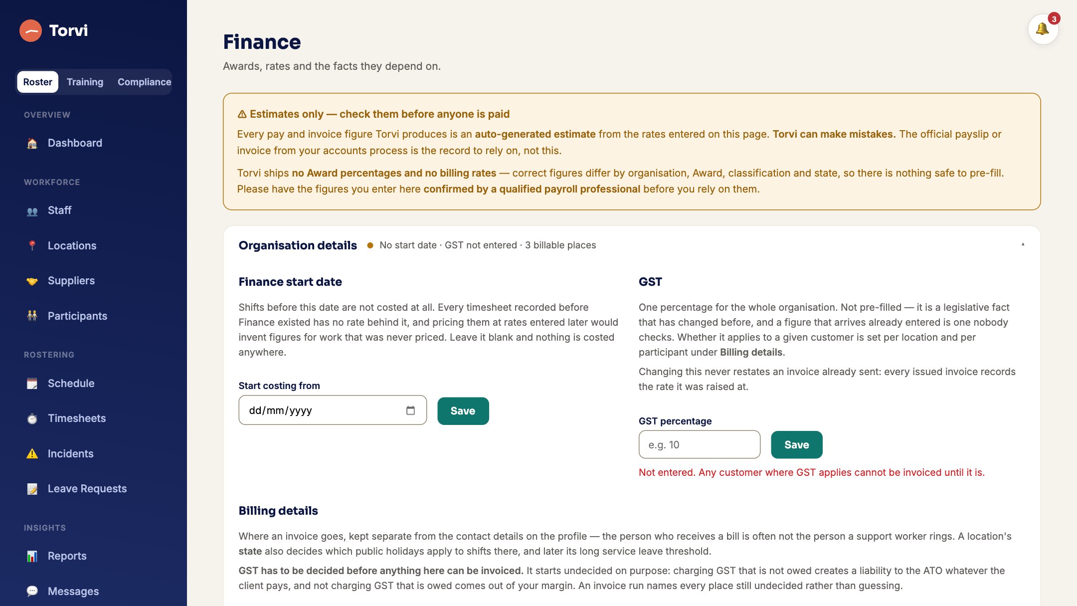 Invoices and pay runs in Finance